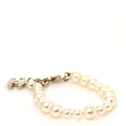 Chanel Pearl Crystal CC Bracelet Gold 1 of 5