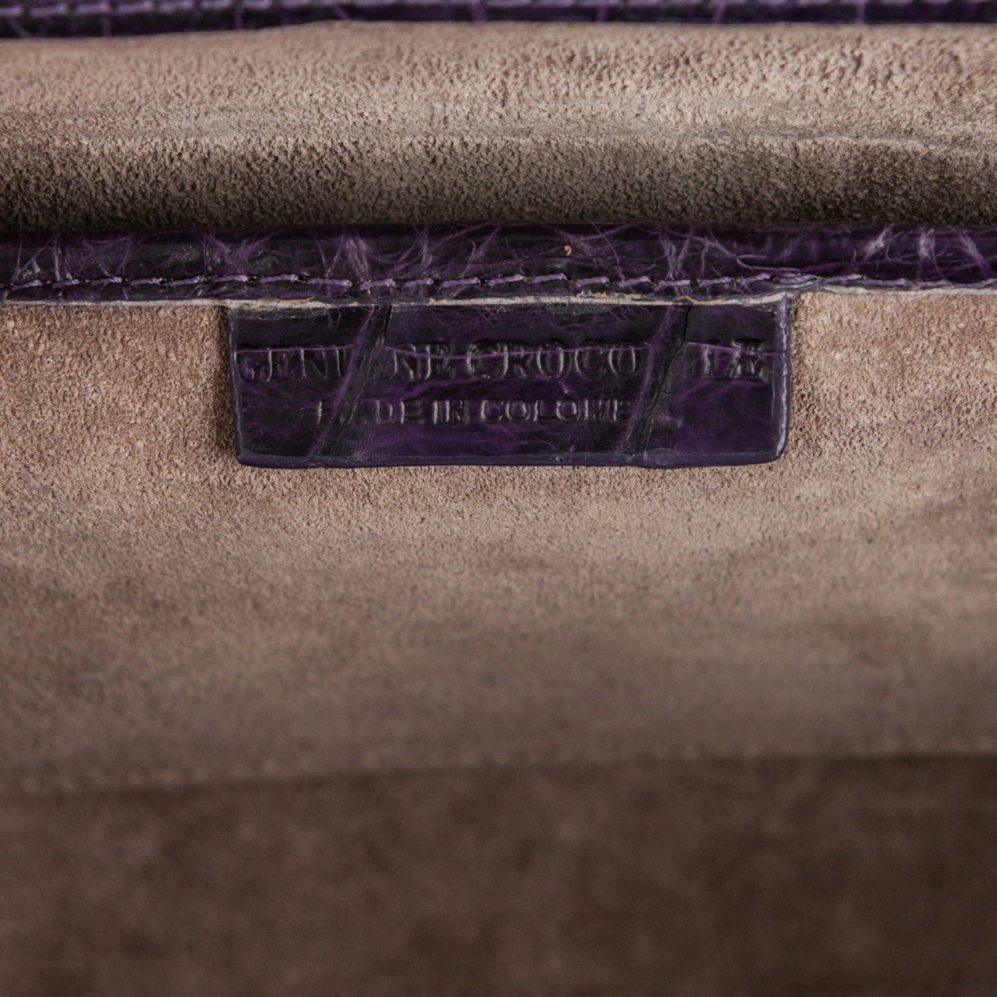 Crocodile Clutch Purple