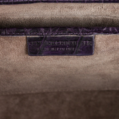 Nancy Gonzalez Crocodile Clutch Purple 6 of 6