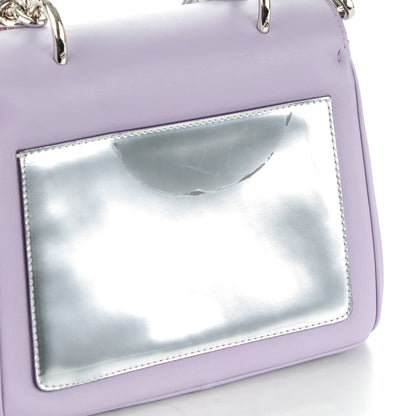 Christian Dior Smooth Calfskin Tri-Color Mini Be Dior Flap Lilac Silver Pale Pink 9 of 9