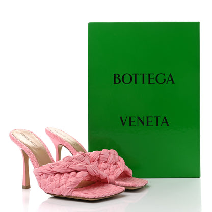 Bottega Veneta Raffia Twisted Intrecciato Stretch Mule Sandals 37 Blossom 9 of 9