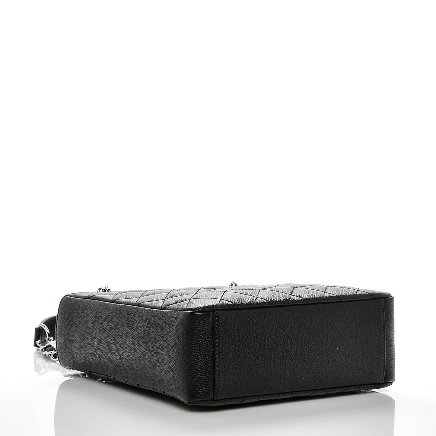 Caviar Quilted Petit Shopping Tote PST Black
