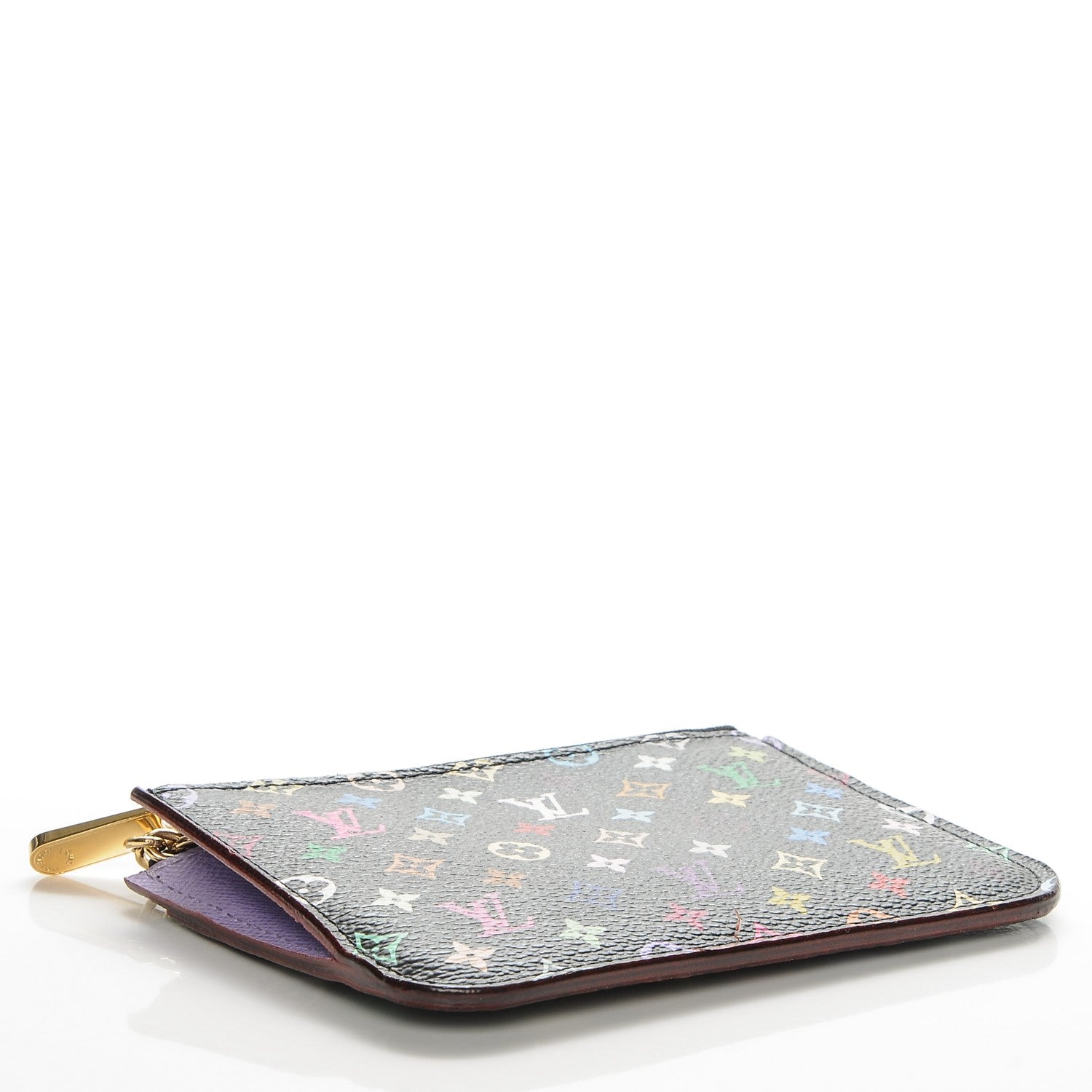 Louis Vuitton Monogram Multicolor Key Pouch Black Violet 4 of 6