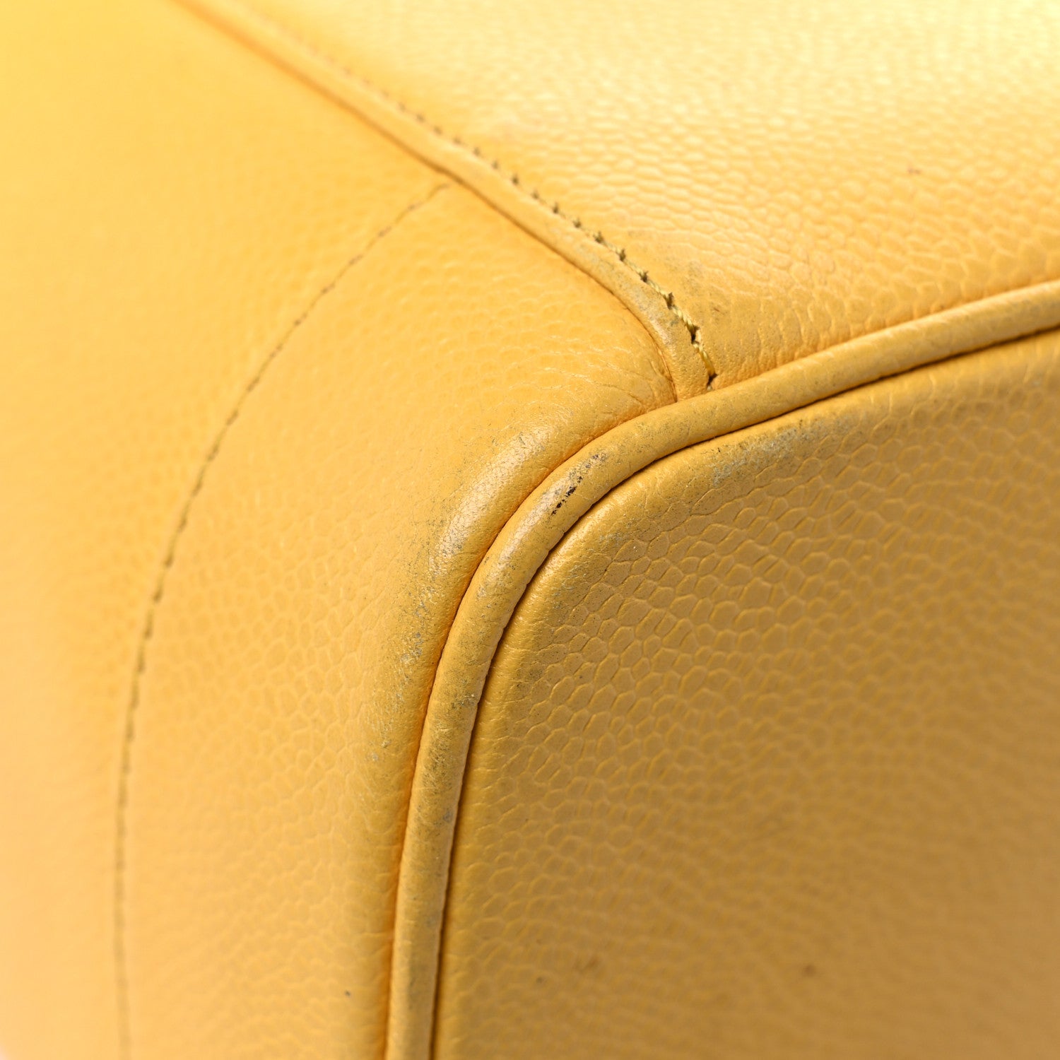 Chanel Caviar Vanity Cosmetic Case Yellow 11 of 29
