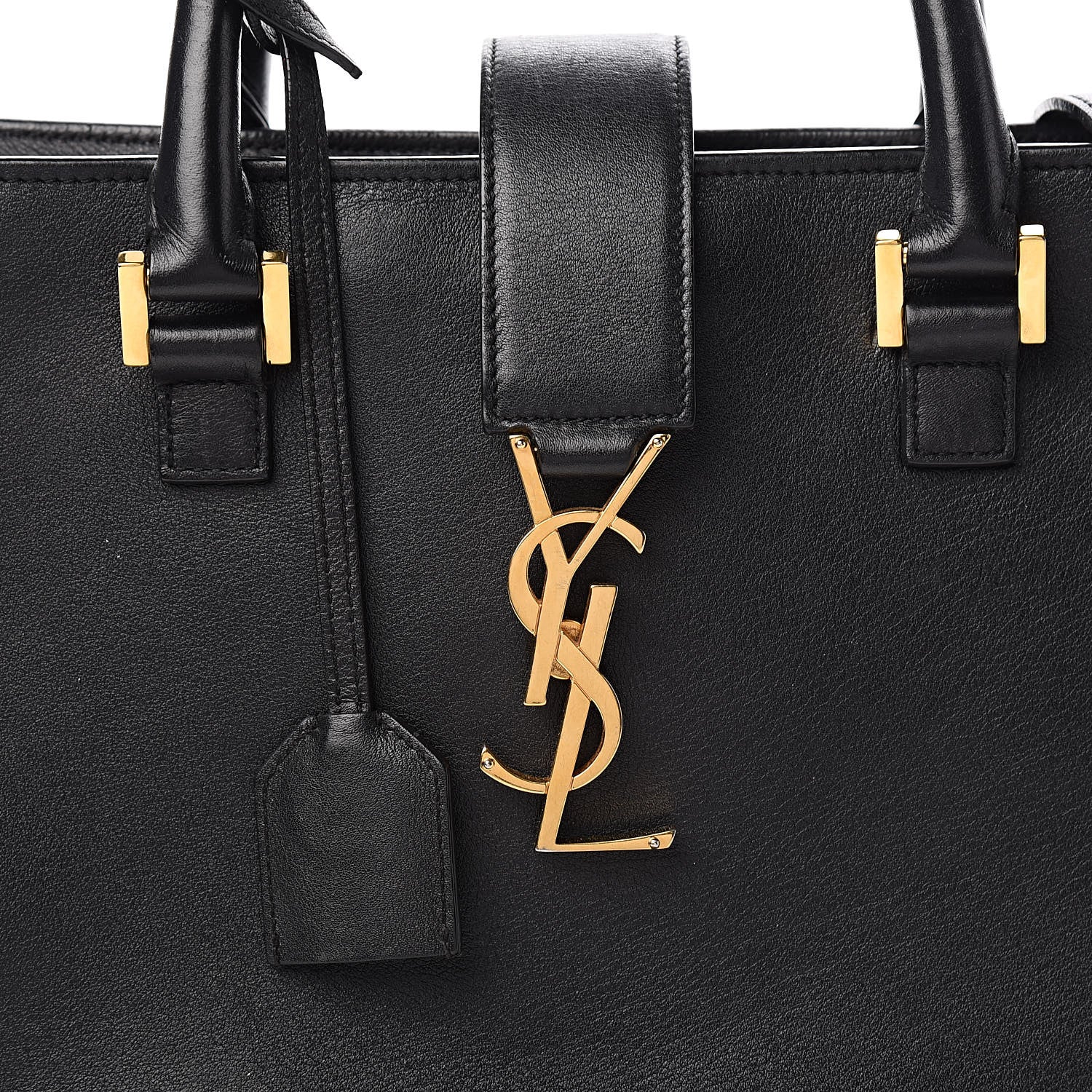 Saint Laurent Smooth Calfskin Small Monogram Cabas Black 13 of 13