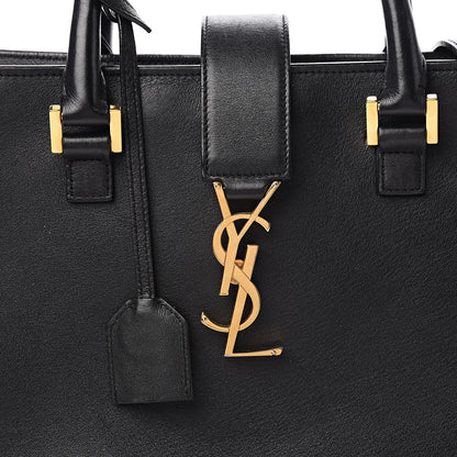 Saint Laurent Smooth Calfskin Small Monogram Cabas Black 13 of 13