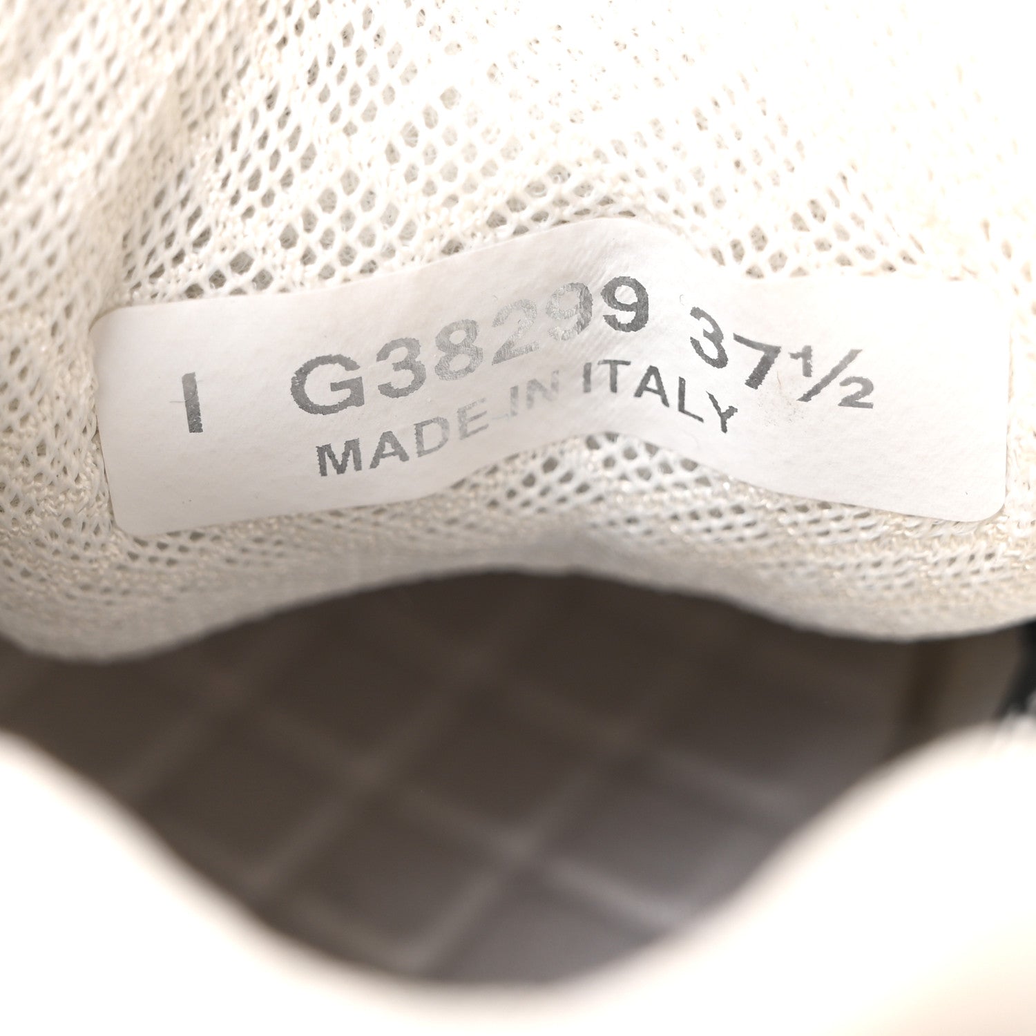 Chanel Mesh Suede Calfskin Grained Calfskin Womens CC Sneakers 37.5 Grey White 9 of 10