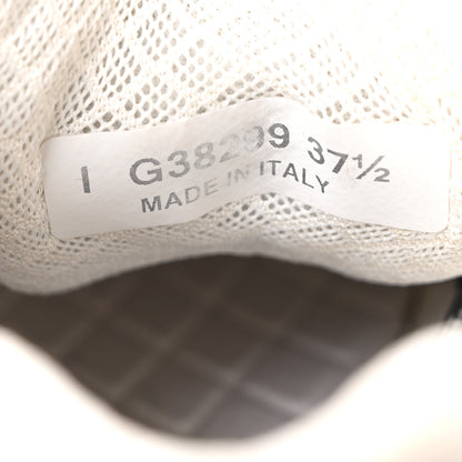 Chanel Mesh Suede Calfskin Grained Calfskin Womens CC Sneakers 37.5 Grey White 9 of 10