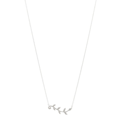 Tiffany Sterling Silver Paloma Picasso Olive Leaf Vine Pendant Necklace 1 of 4