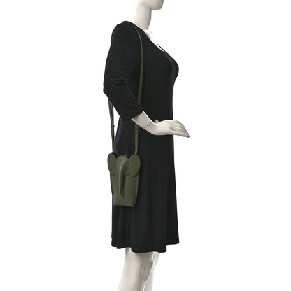 Loewe Calfskin Elephant Pouch Crossbody Bag Avocado 2 of 8