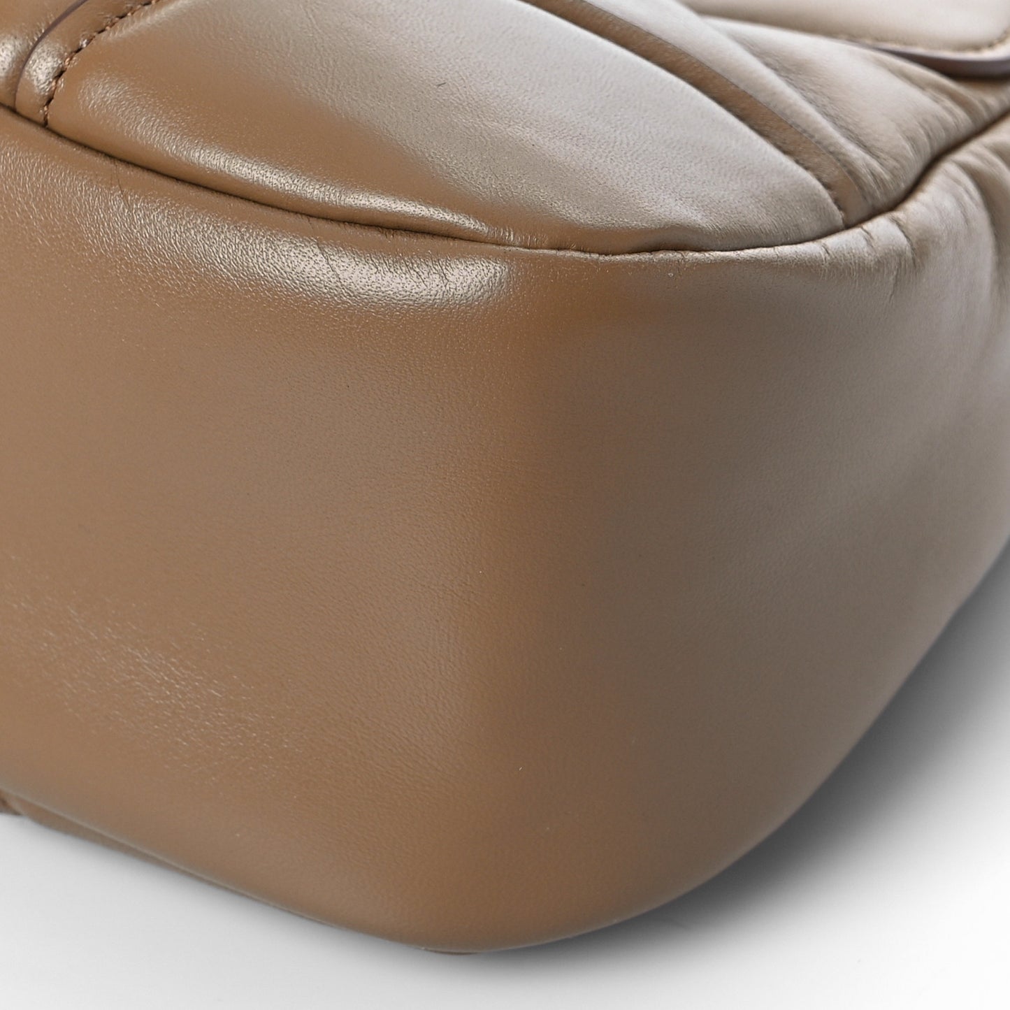 Nappa Soft Padded Re-Edition 2002 Moon Bag Caramel