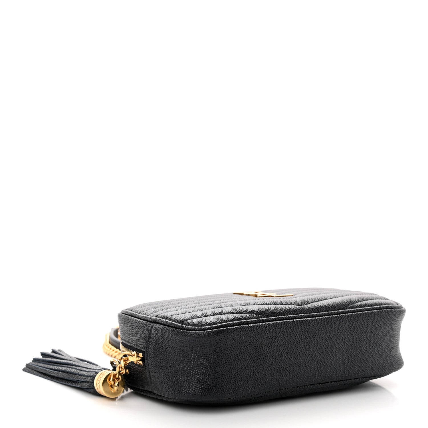 Saint Laurent Grain De Poudre Matelasse Monogram Mini Lou Camera Bag Black 4 of 11