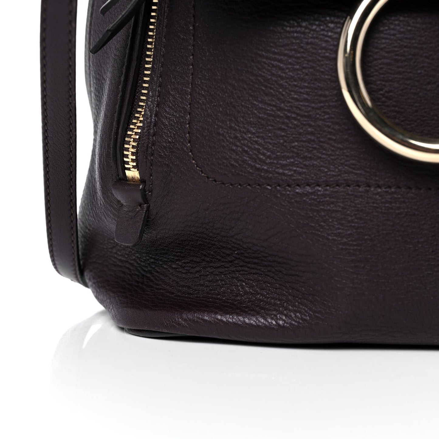 Suede Calfskin Small Faye Backpack Carbon Brown