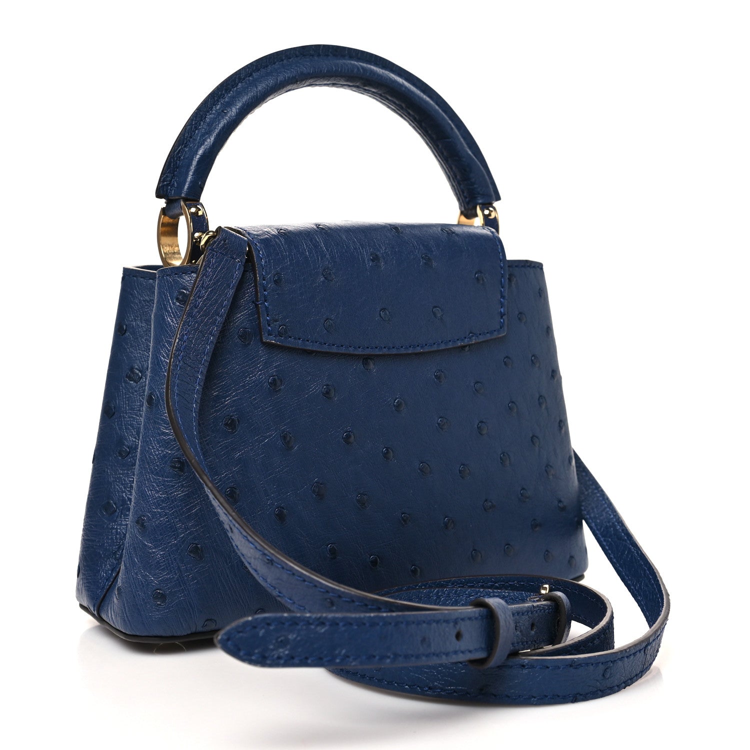 Louis Vuitton Ostrich Capucines Mini Indigo 2 of 8