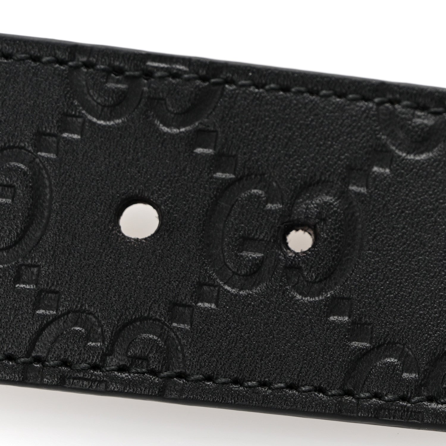 Gucci Guccissima Signature Interlocking G Reversible 37mm Belt 95 38 Black Cocoa 7 of 8