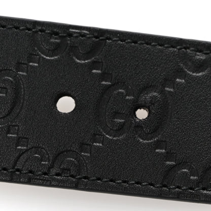Gucci Guccissima Signature Interlocking G Reversible 37mm Belt 95 38 Black Cocoa 7 of 8