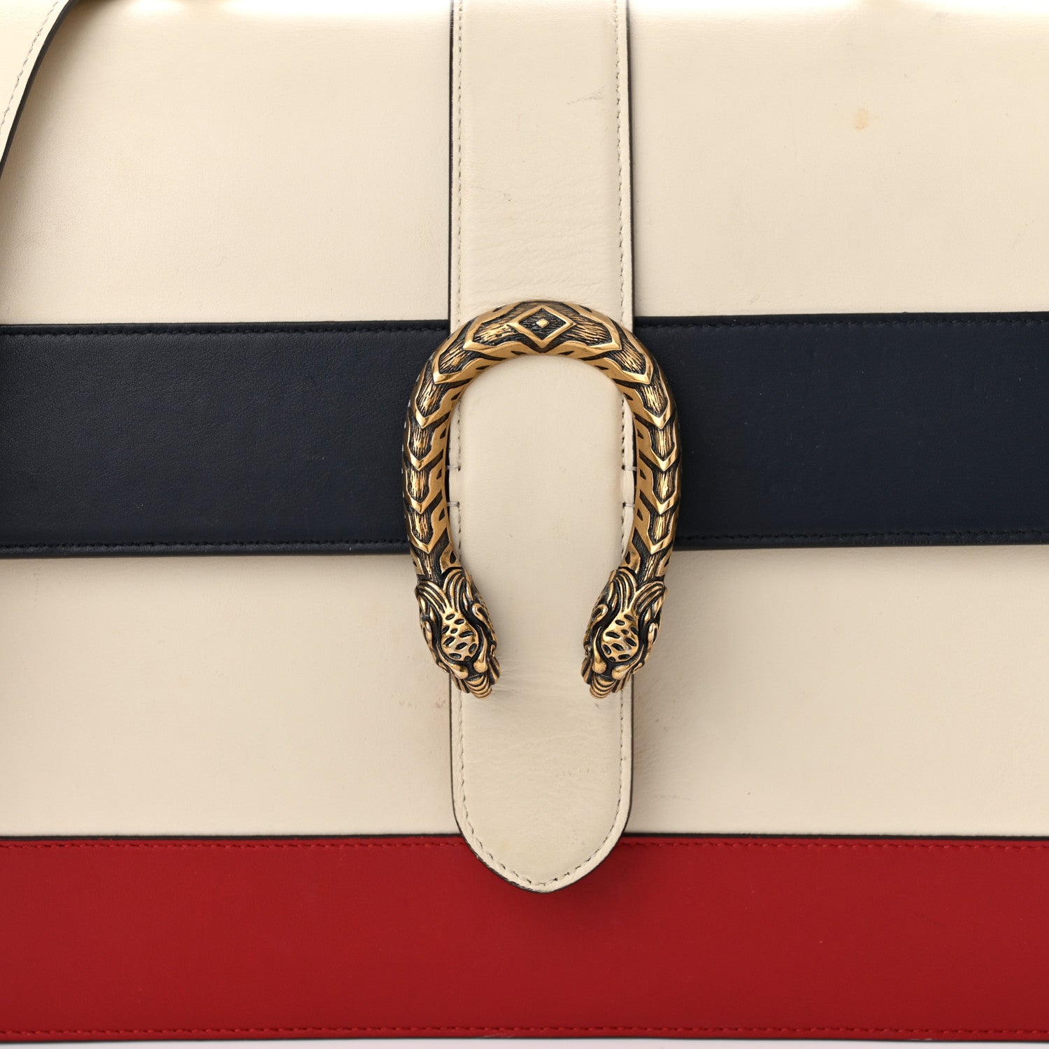 Gucci Calfskin Bamboo Web Large Dionysus Top Handle Bag White Blue Hibiscus Red 8 of 14