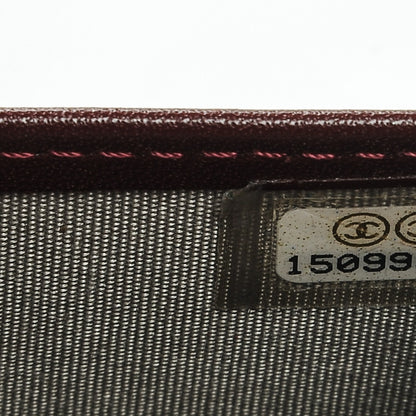 Chanel Caviar Timeless CC Yen Wallet Burgundy 9 of 11