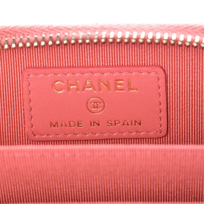 Chanel Caviar Quilted Zip Coin Purse Pink 6 of 8
