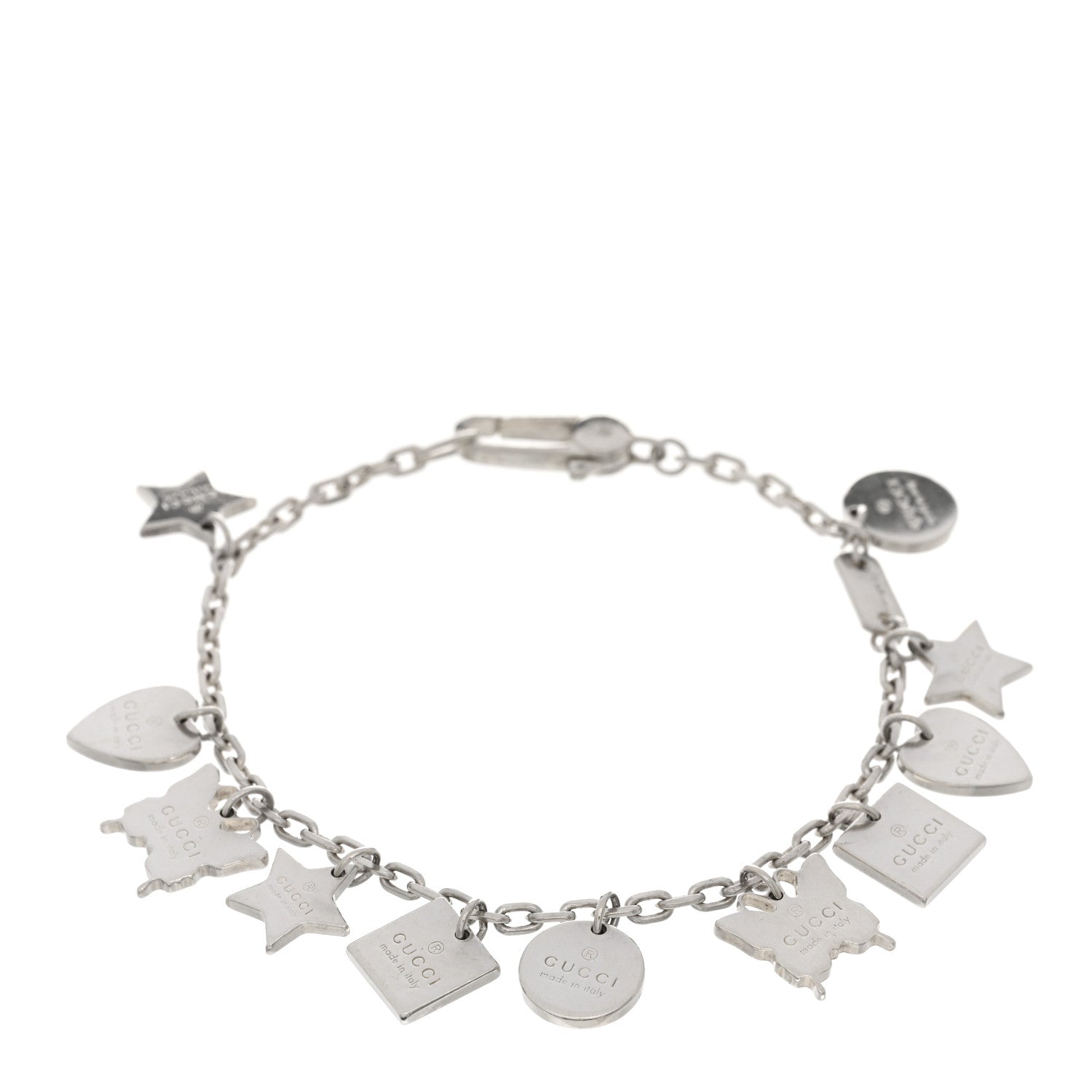 Gucci Sterling Silver Trademark Charm Bracelet 1 of 3