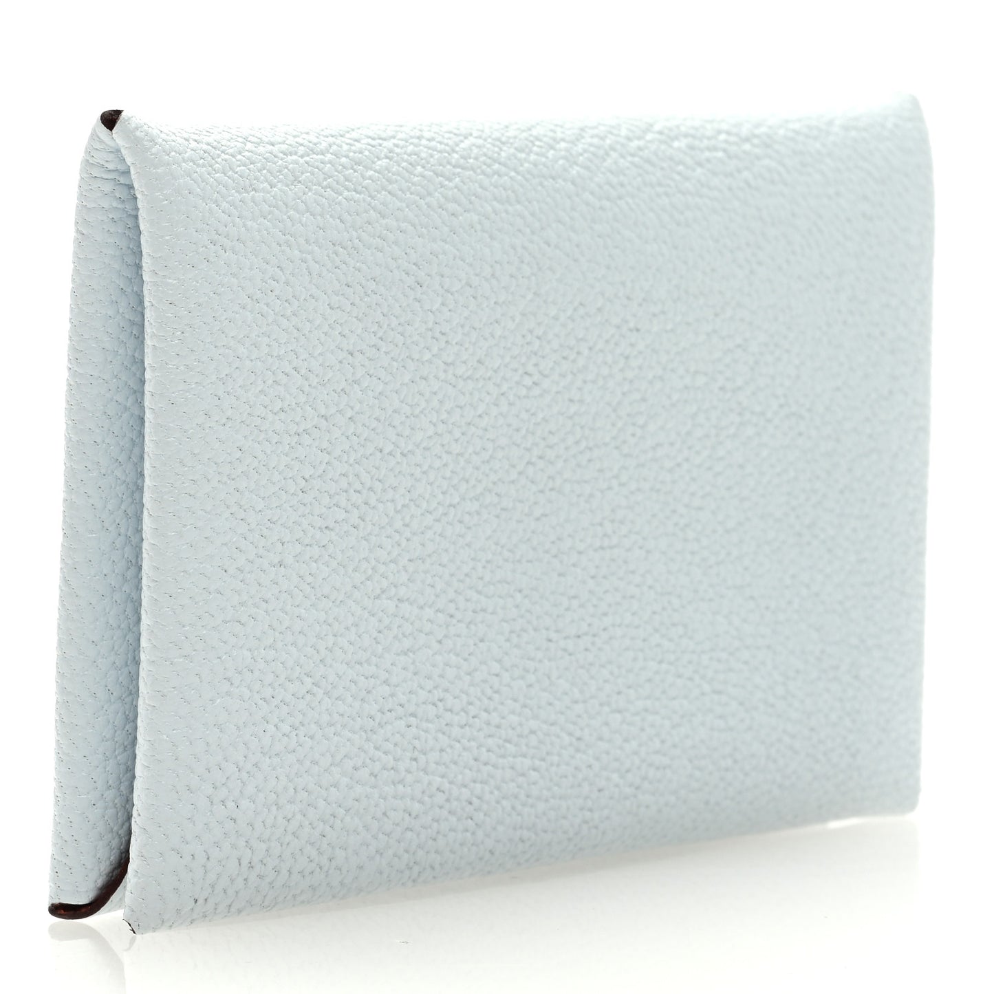 Chevre Mysore Verso Calvi Card Case Bleu Brume Brique