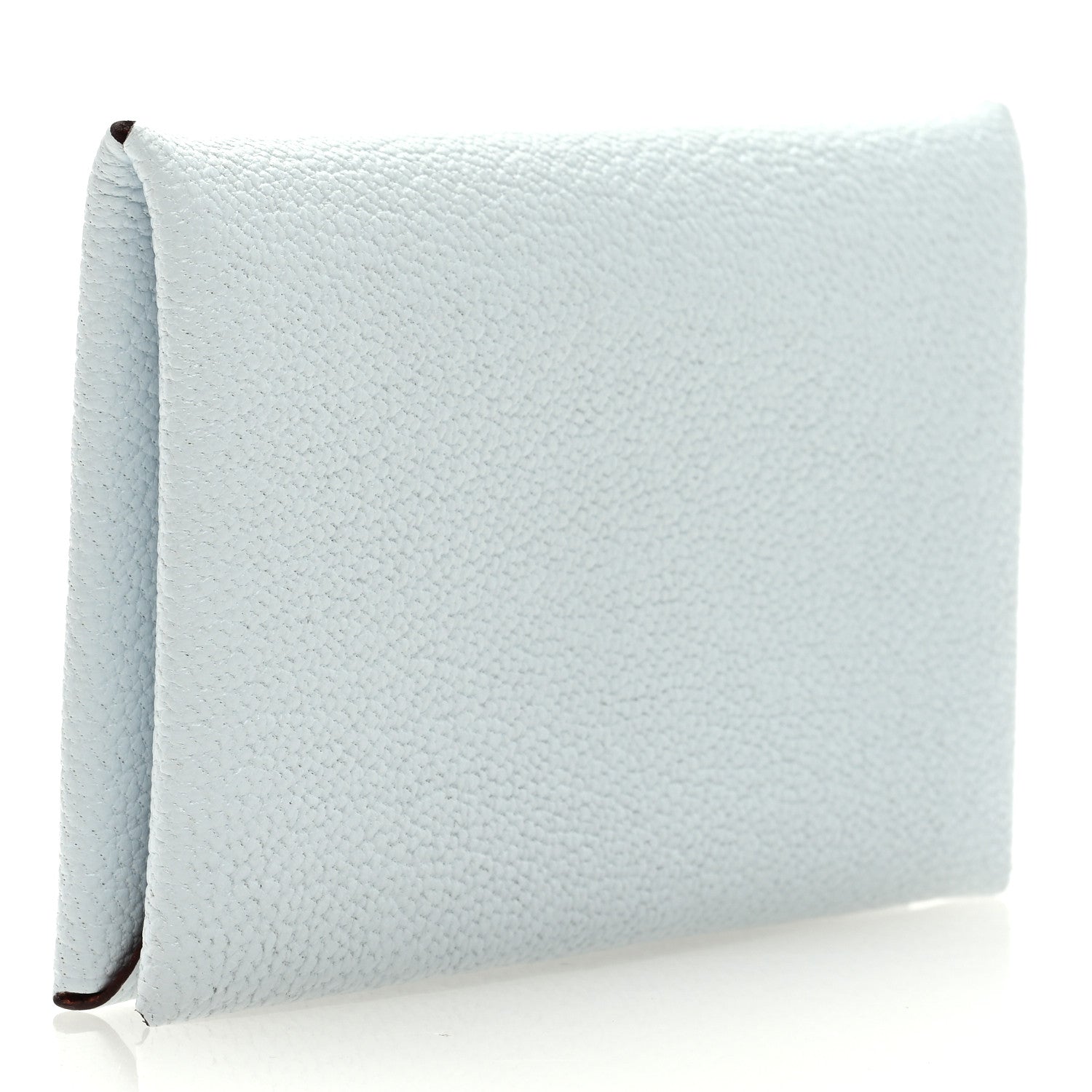 Hermes Chevre Mysore Verso Calvi Card Case Bleu Brume Brique 3 of 6