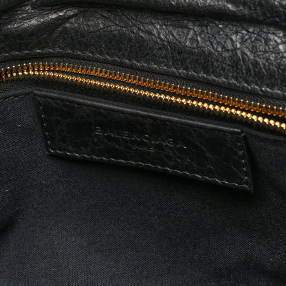 Balenciaga Agneau Giant 12 Gold Hardware Envelope Clutch Black 8 of 9