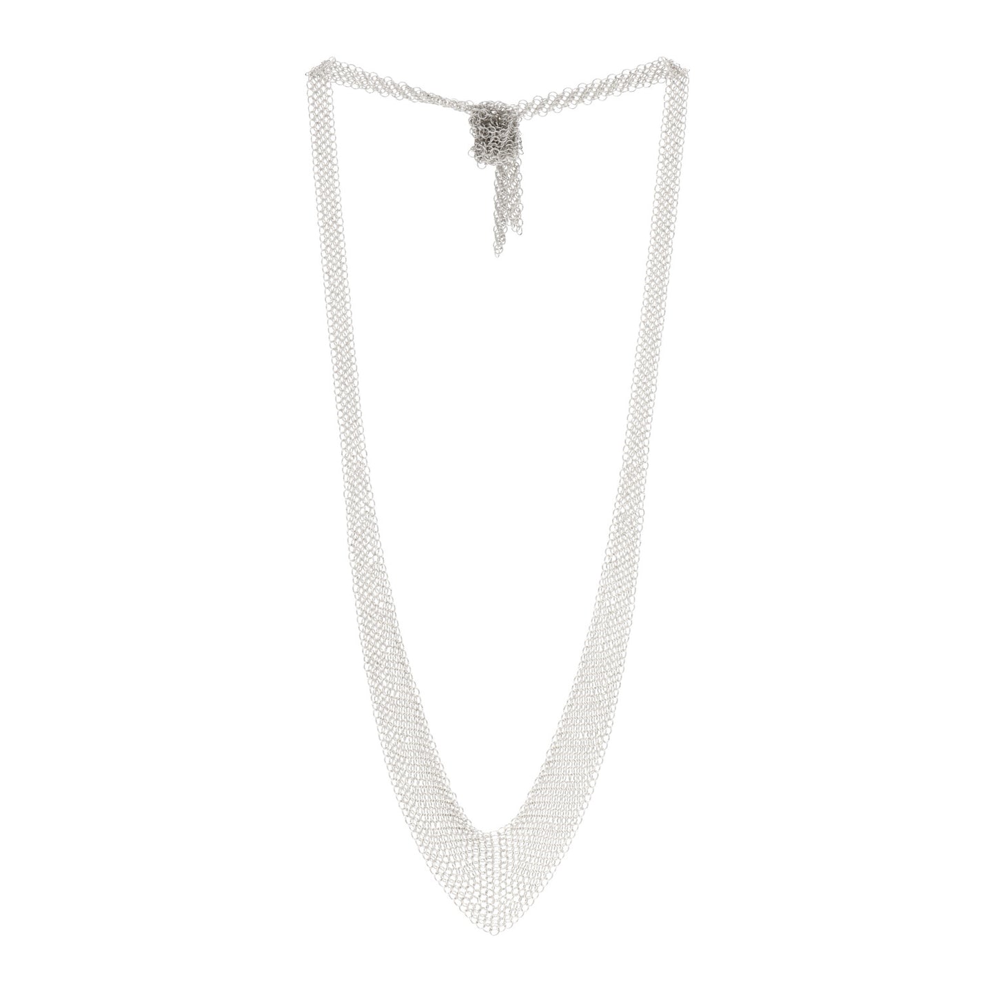 Sterling Silver Elsa Peretti Mesh Bib Necklace
