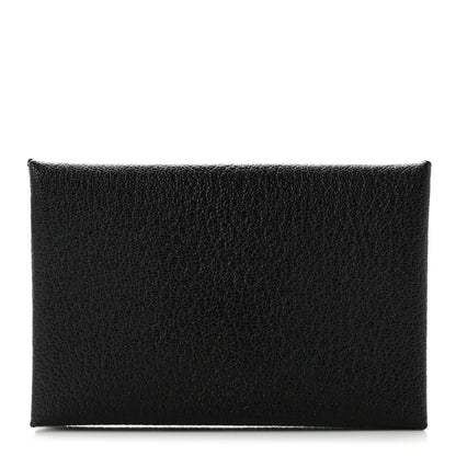 Hermes Chevre Mysore Calvi Card Case Black 1 of 6
