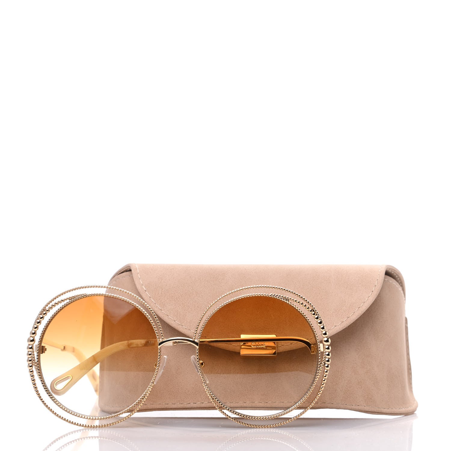 Chloe Oversized Round Carlina Oversized Round Sunglasses CE114SC Gold 7 of 7