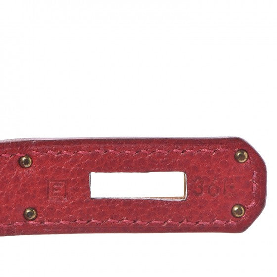 Buffle Skipper Birkin 35 Rouge Casaque