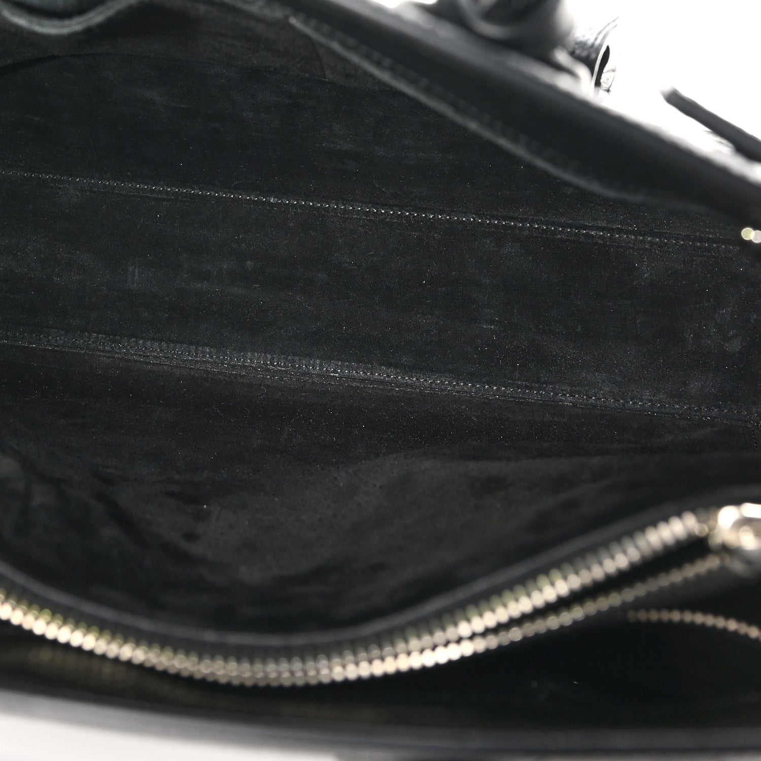 Saint Laurent Calfskin Crocodile Embossed Small Sac de Jour Black 5 of 10