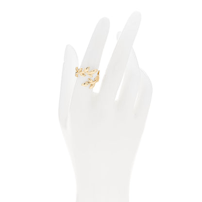 Tiffany 18K Yellow Gold Paloma Picasso Olive Leaf Bypass Ring 53 6.25 2 of 5