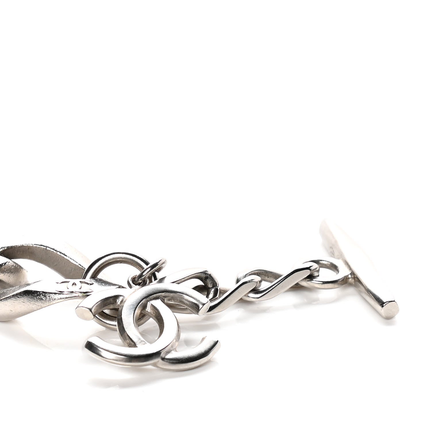 Chanel Chain Link CC Bracelet Silver 4 of 6