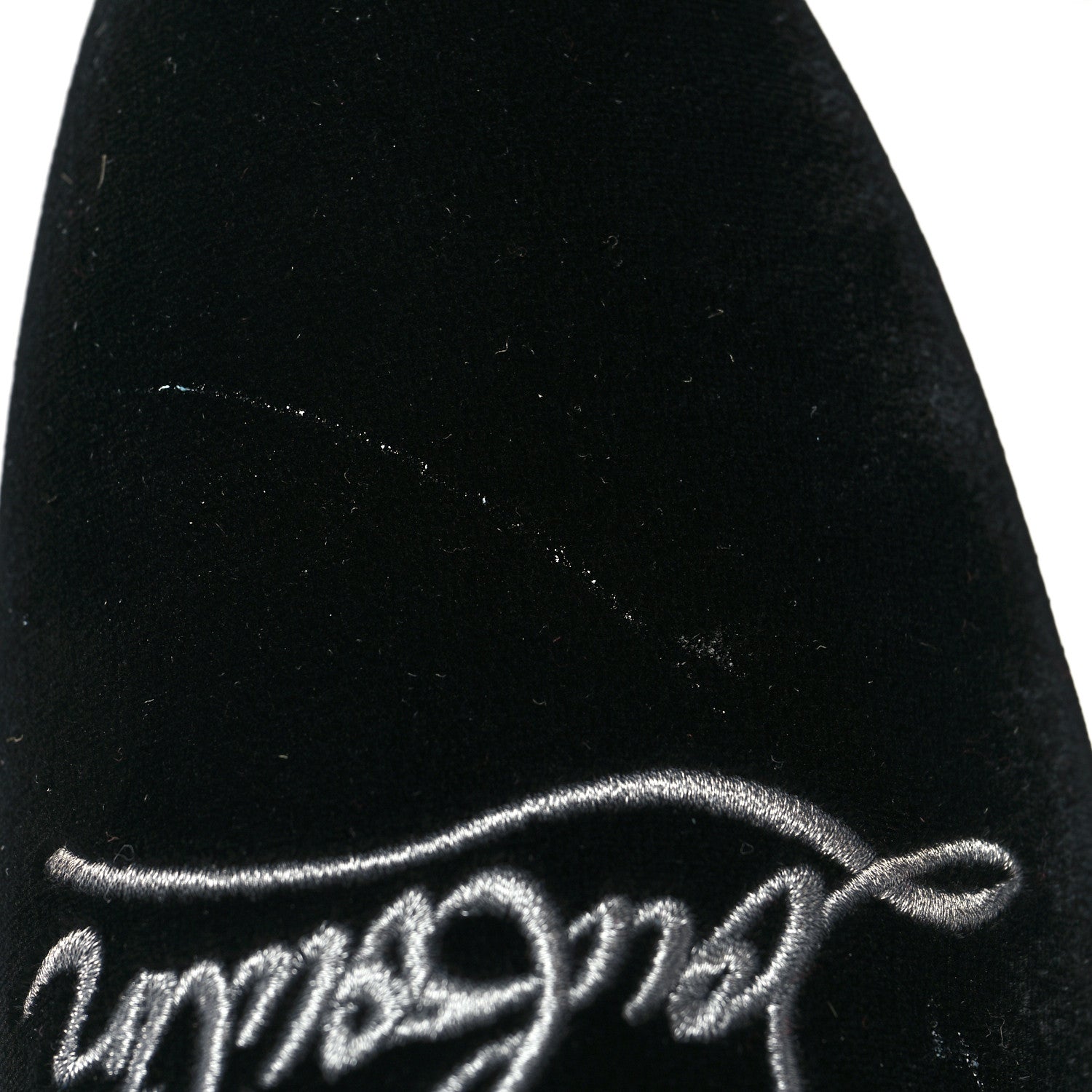 Christian Louboutin Velvet Womens Coolito Loafer Mules 38 Black 8 of 8