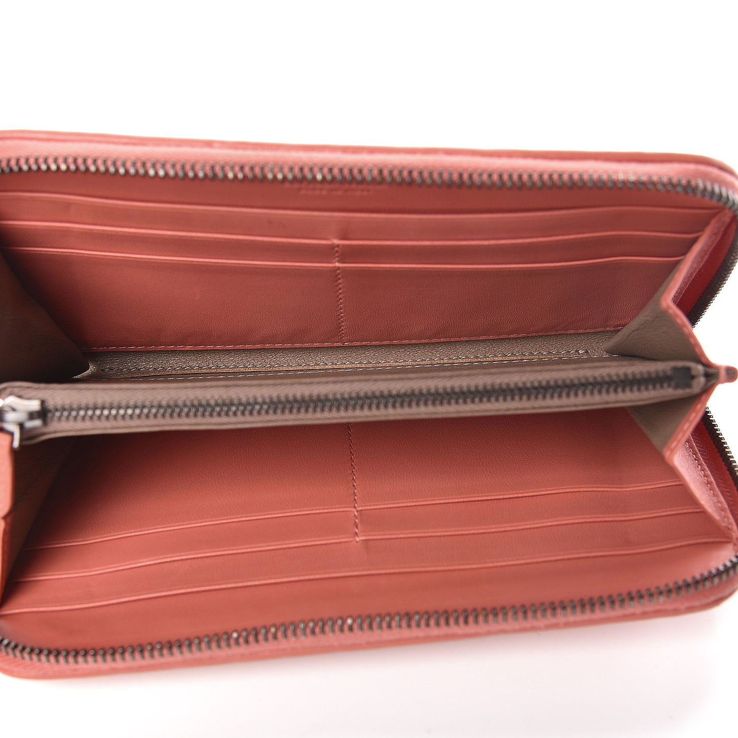 Nappa Intrecciato Zip Around Wallet Pompei