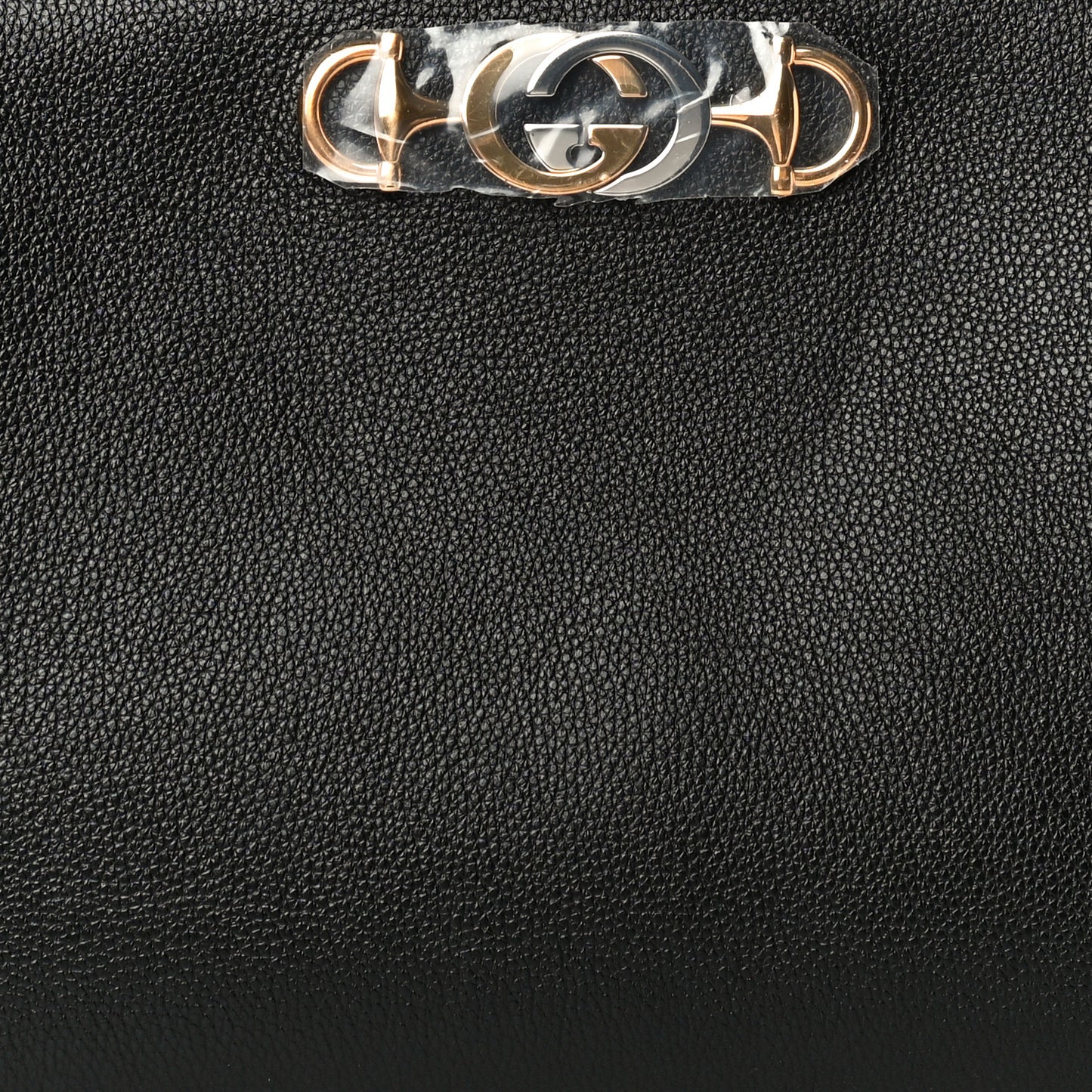 Grainy Calfskin Medium Zumi Top Handle Bag Black