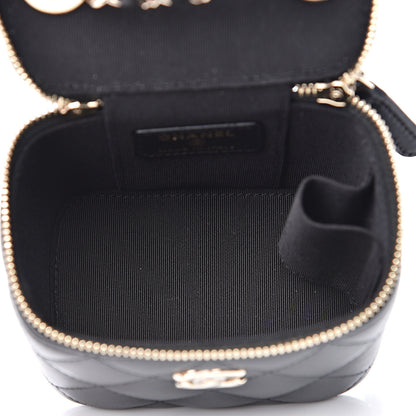 Chanel Lambskin Quilted Trendy Mini Vanity Case With Chain Black 4 of 11