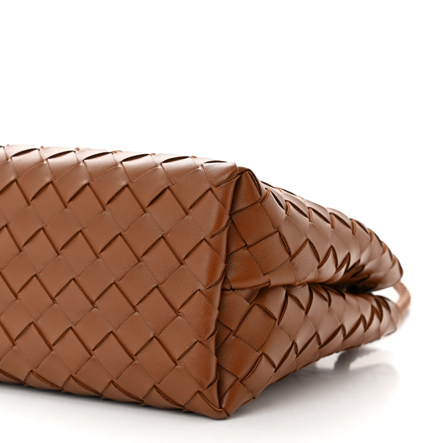 Nappa Intrecciato Small Andiamo Shoulder Bag Cognac