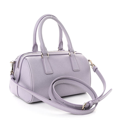 Prada Saffiano Lux Top Handle Crossbody Bag Glicine 3 of 10