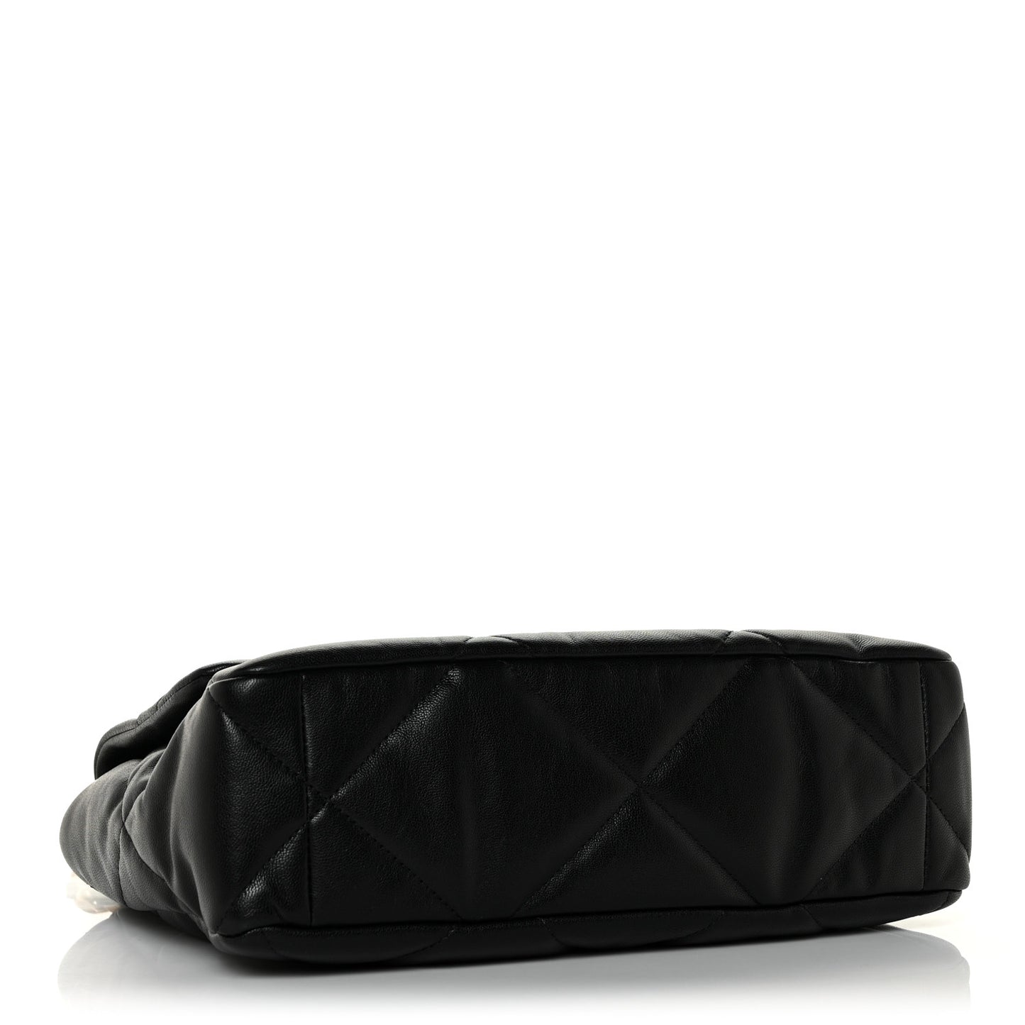 Goatskin Quilted Large Chanel 19 Flap Black