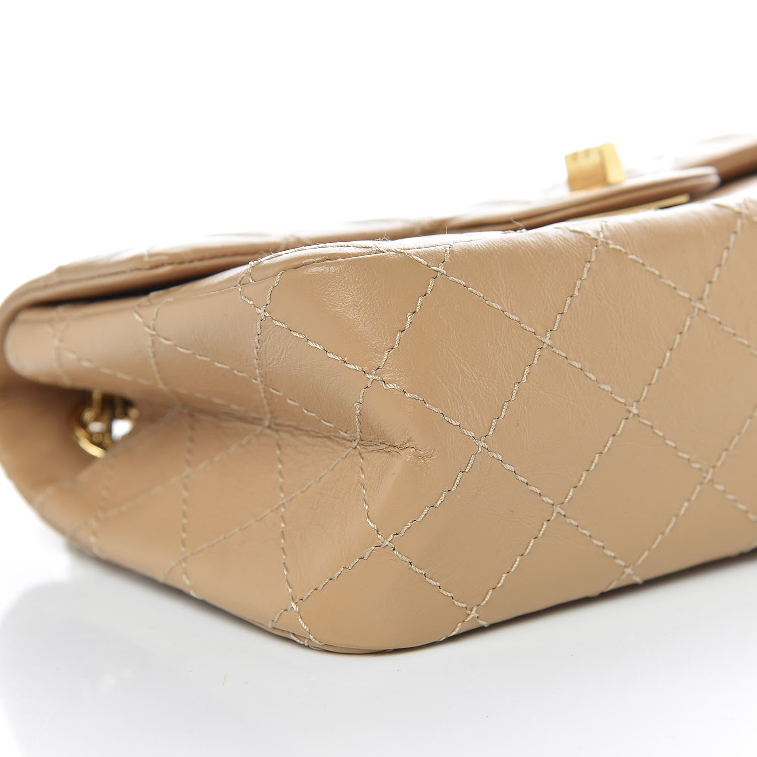 Chanel Aged Calfskin Quilted 2.55 Reissue Mini Flap Beige 8 of 10