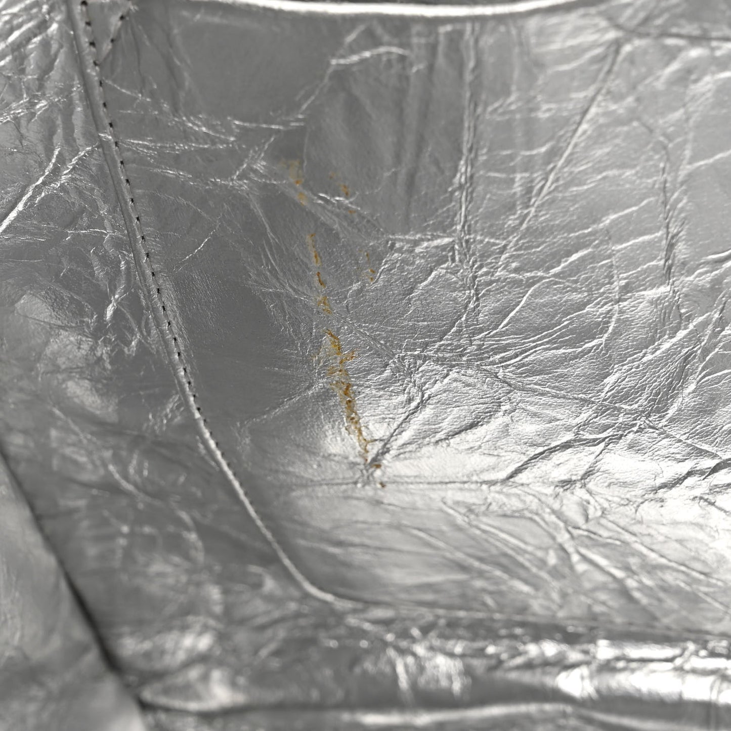 Metallic Calfskin Large Diorever Flap Silver