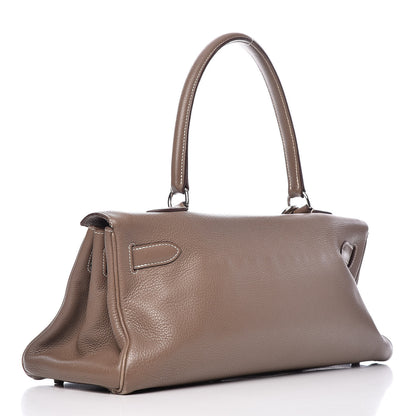 Hermes Taurillon Clemence Shoulder Kelly 40 Etoupe 3 of 14