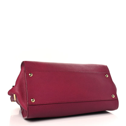 Salvatore Ferragamo Grained Calfskin Sofia Satchel Pink 4 of 9