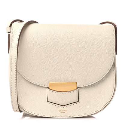 Celine Grained Calfskin Small Trotteur White 1 of 14