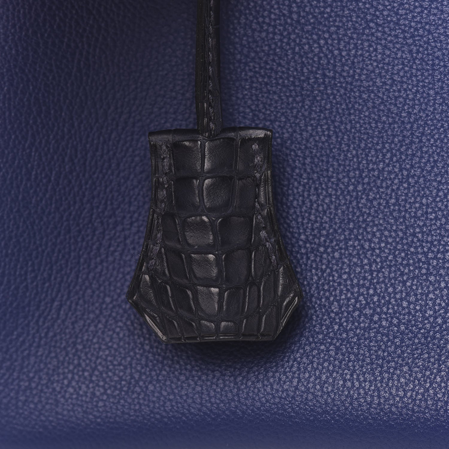 Hermes Taurillon Novillo Matte Alligator Birkin Touch 25 Bleu Saphir Marine 15 of 31
