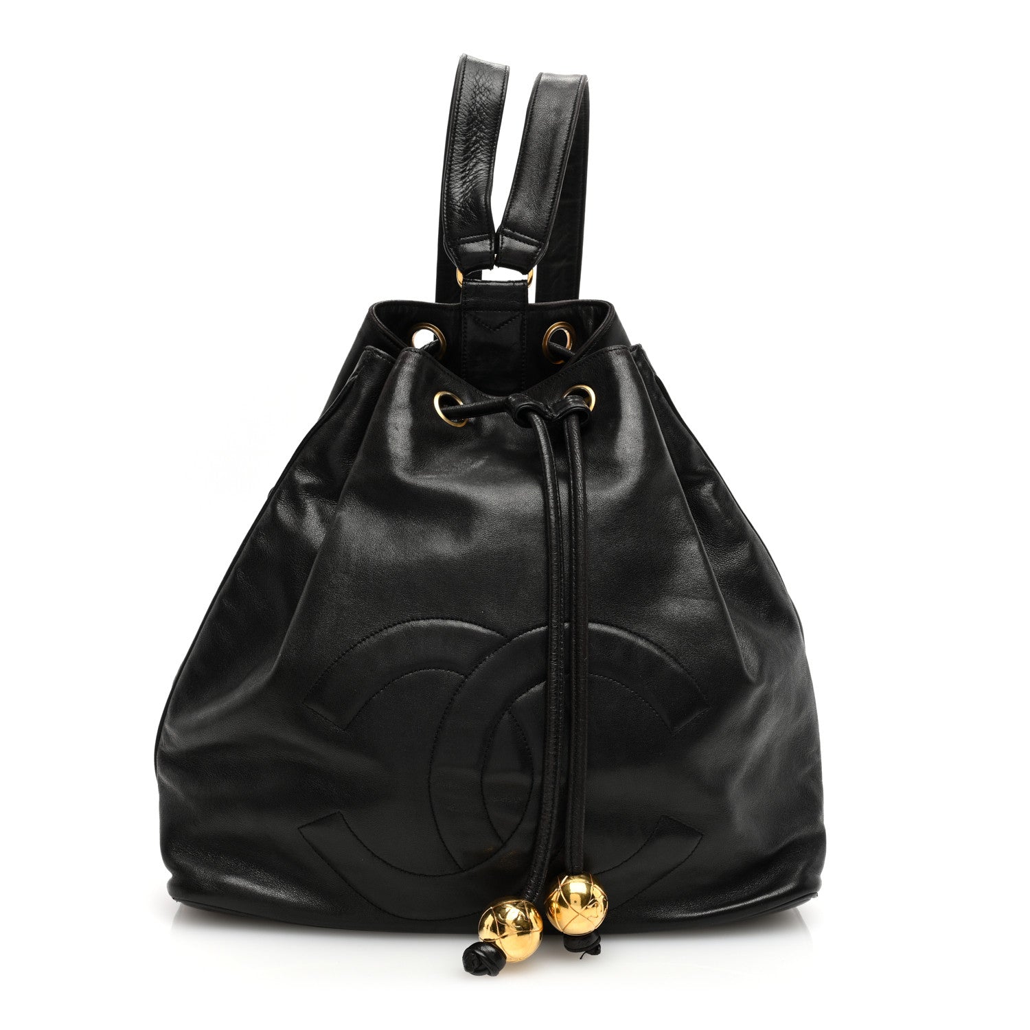 Chanel Lambskin CC Drawstring Backpack Black 1 of 10