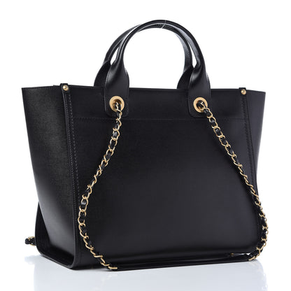 Chanel Caviar Small Studded Deauville Tote Black 3 of 10