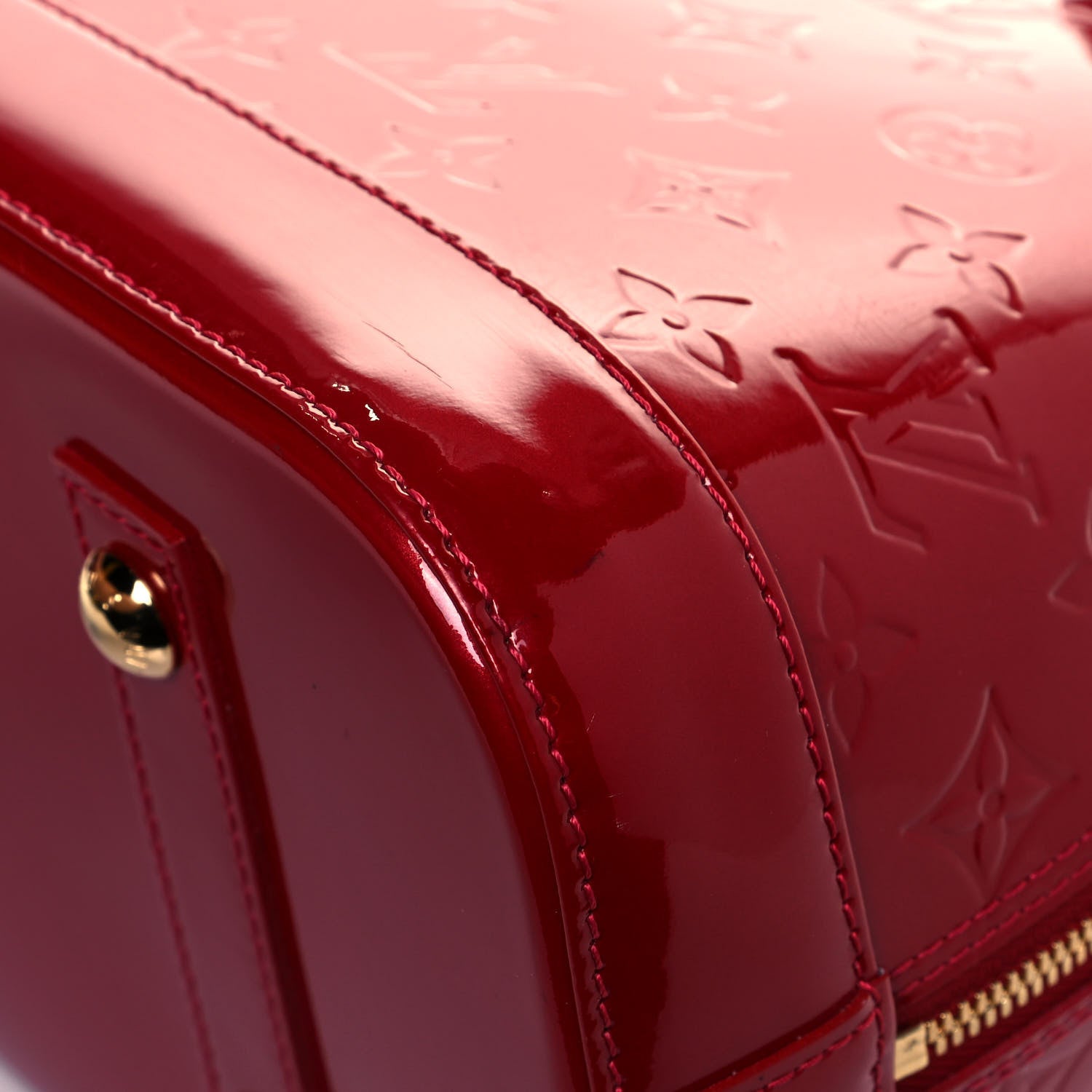 Louis Vuitton Vernis Alma MM Pomme D'Amour 9 of 11